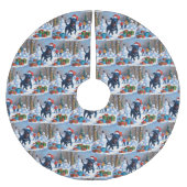 Blue Heeler Kerstfeest Sneeuwscène Kerstboom Rok (Voorkant)