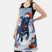 Blue Heeler Kerstfeest Sneeuwscène Schort (Insitu)