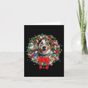 Blue Heeler Kerstkrans Decoratie Xmas Pajam Kaart