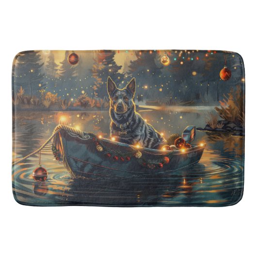 Blue Heeler kerstvakantie Badmat (Voorkant)