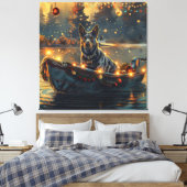 Blue Heeler kerstvakantie Canvas Afdruk (Insitu (Slaapkamer))