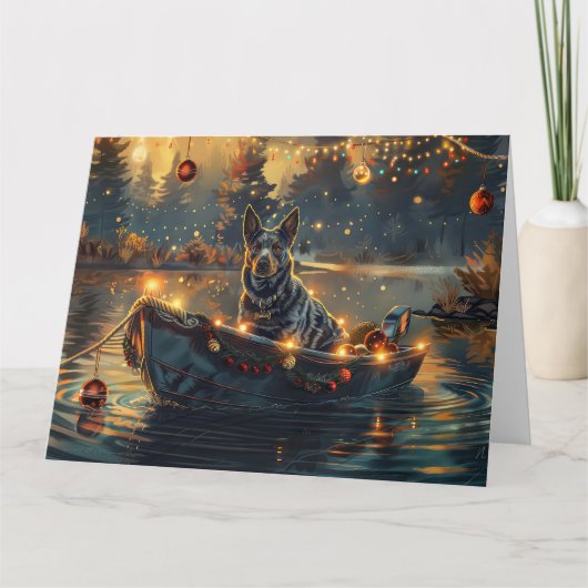 Blue Heeler kerstvakantie Kaart (Voorkant)