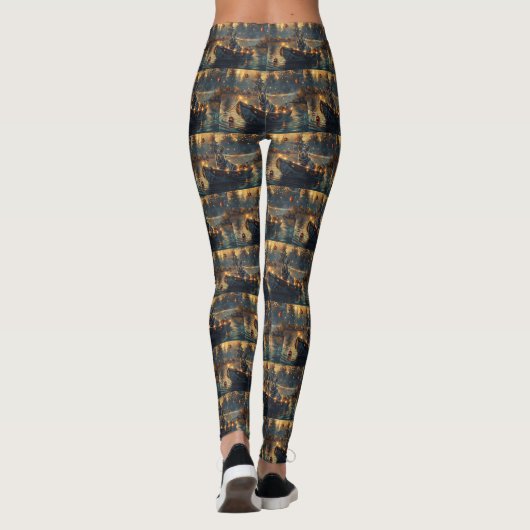 Blue Heeler kerstvakantie Leggings (Achterkant)
