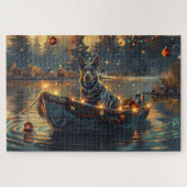Blue Heeler kerstvakantie Legpuzzel (Horizontaal)