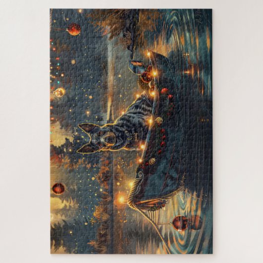 Blue Heeler kerstvakantie Legpuzzel (Verticaal)
