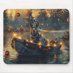 Blue Heeler kerstvakantie Muismat