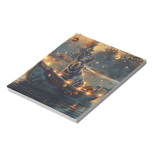 Blue Heeler kerstvakantie Notitieblok (Linkerzijde)