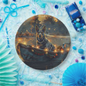 Blue Heeler kerstvakantie Papieren Bordje (Feest)