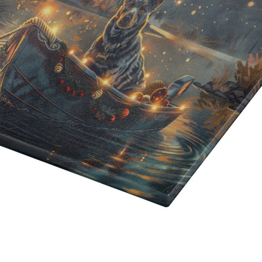 Blue Heeler kerstvakantie Snijplank (Hoek)