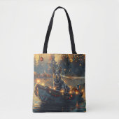 Blue Heeler kerstvakantie Tote Bag (Voorkant)