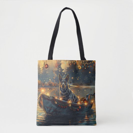 Blue Heeler kerstvakantie Tote Bag (Voorkant)