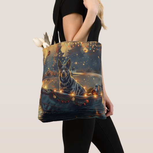 Blue Heeler kerstvakantie Tote Bag (Dichtbij)