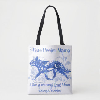 Blue Heeler Mama Waterverf Blue Voeg een naam toe Tote Bag