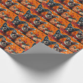 Blue Heeler met hart Rozen Valentijnsdag Cadeaupapier (Hoek)