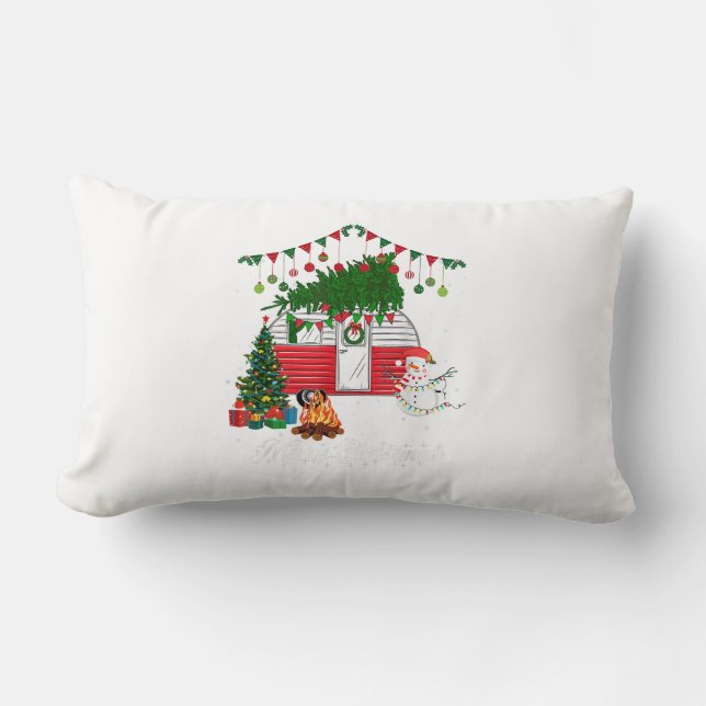 Blue Heeler Met Kerstmuts - Prettig Kerstfeest Kussen (Voorkant)