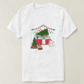 Blue Heeler met Kersttrui - Vrolijk Kerstfeest T-shirt (Design voorkant)