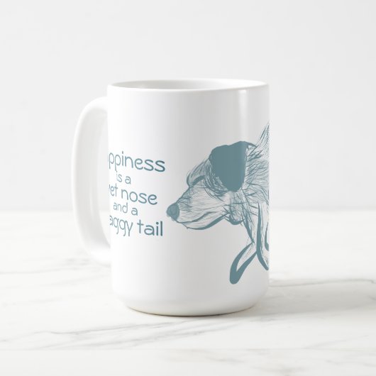 Blue heeler mok, runderhond mok, hondenliefhebber  koffiemok (Voorkant links)