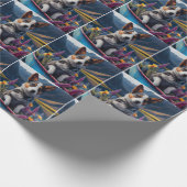 Blue Heeler op een peddel: een Schilderachtig avon Cadeaupapier (Hoek)