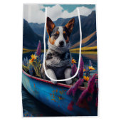Blue Heeler op een peddel: een Schilderachtig avon Medium Cadeauzakje (Achterkant)