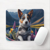 Blue Heeler op een peddel: een Schilderachtig avon Muismat (Met muis)