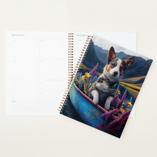 Blue Heeler op een peddel: een Schilderachtig avon Planner (Display)