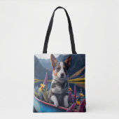Blue Heeler op een peddel: een Schilderachtig avon Tote Bag (Voorkant)