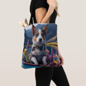 Blue Heeler op een peddel: een Schilderachtig avon Tote Bag (Dichtbij)