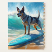 Blue Heeler Strand Surfschilderij Planner (Achterkant)