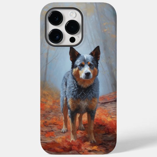 Blue Heeler tussen vallende herfstbladeren inspire Case-Mate iPhone Case (Achterkant)
