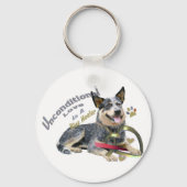 Blue Heeler Unconditional Love Sleutelhanger (Voorkant)