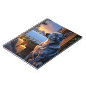 Blue Heeler With Christmas Lights Holiday  Notitieboek (Linkerzijde)