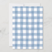 Blue Heifer Bull First Birthday Invitation Kaart (Achterkant)