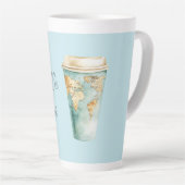 Blue Hello World Coffee Cup Latte Mok (Rechterhoek)