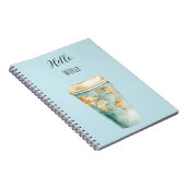 Blue Hello World Coffee Cup Notitieboek (Rechterzijde)
