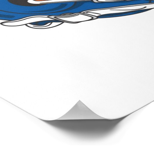 Blue Helmet Poster (Hoek)