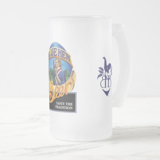 Blue Hen Beer Frosted Glass Mok (Voorkant rechts)
