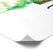 Blue Hen Chicken Delaware State Shape Poster (Hoek)