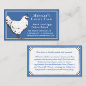 Blue  Hen Eg Seller Visitekaartje (Voorkant / Achterkant)