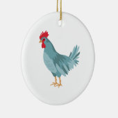Blue Hen Keramisch Ornament (Rechts)