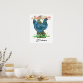Blue Hen Kip Delaware Staatsvorm Poster (Keuken)