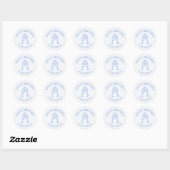 Blue Hen Party Bachelorette Toast Ronde Sticker (Vel)