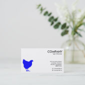 Blue Hen-symbool - wit Visitekaartje (Staand voorkant)