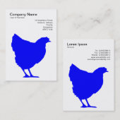 Blue Hen Symbool - Zwart op wit Visitekaartje (Voorkant / Achterkant)