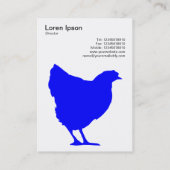 Blue Hen Symbool - Zwart op wit Visitekaartje (Achterkant)