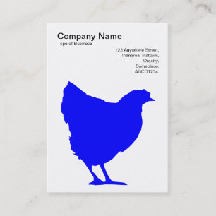 Blue Hen Symbool - Zwart op wit Visitekaartje