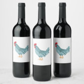 Blue Hen Wijn Etiket (Flessen)