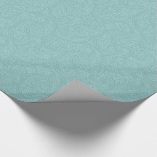 Blue Henna Swirl Cadeaupapier (Hoek)