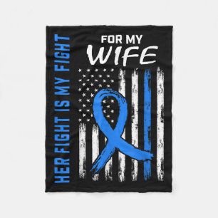 Blue Her Fight is mijn strijd tegen diabetes bewus Fleece Deken