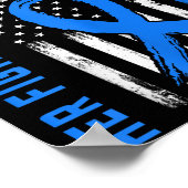 Blue Her Fight is mijn strijd tegen diabetes bewus Poster (Hoek)