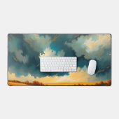 Blue Herfst Mountain Desk Mat - Autumn Natuur Desk (Keyboard & Muis)